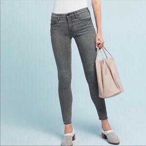 Anthro Pilcro Letterpress Coal Skinny Crop Jeans